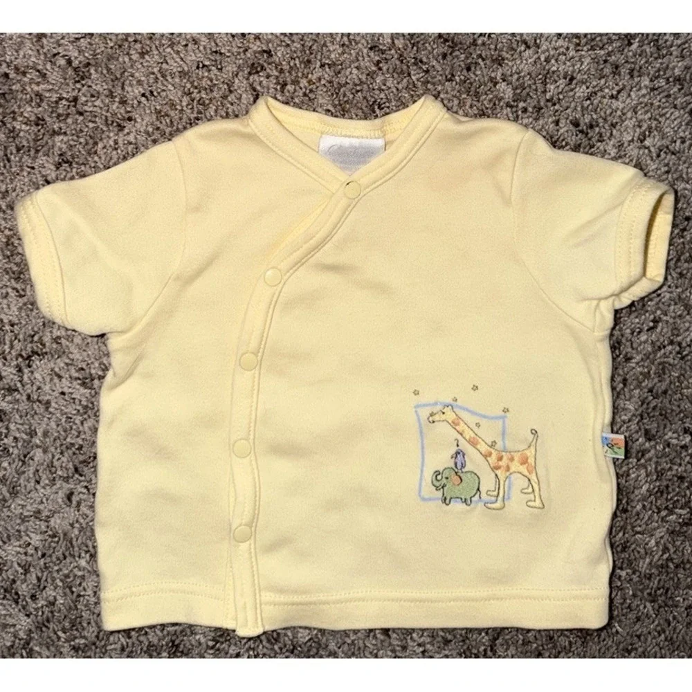 Vintage Carters John Lennon Yellow *Top Only* Animals 3-6m‎ Y2K Baby Clothes